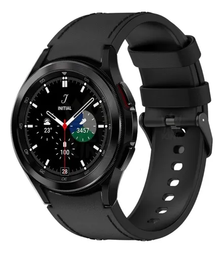 Pulseira Couro Sintético Para Samsung Watch4 Classic 46mm