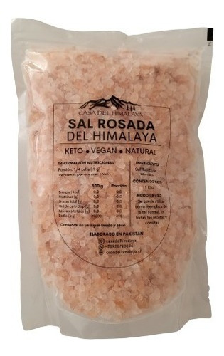 Sal Rosada Del Himalaya Fina O Gruesa 1kg Certificada