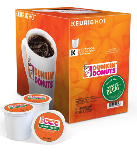 Dunkin Donuts Dunkin K-cups Descafeinado (24 Unidades)