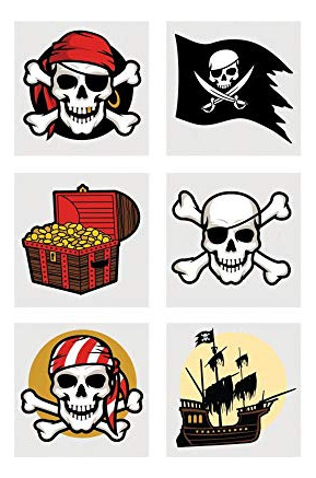 Fun Express - Tatuajes Temporales De Piratas (72 Piezas)