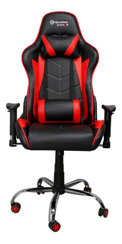 Cadeira Gamer Giratória Reclinável Vermelha/preta Greatek Cor Preto/vermelho