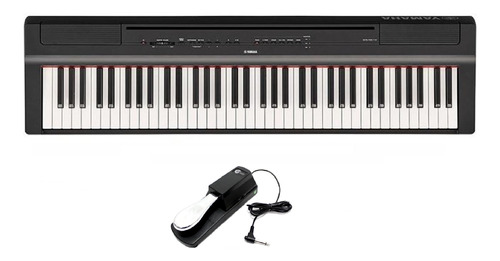 Kit Piano Yamaha P121 B 73 Teclas Com Pedal Sustain