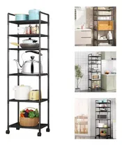 Comprar Estante de Almacenamiento de 6 Niveles，Estantes para Cocina con Ruedas，Estantería de Metal para Almacenamiento，Conector ABS，Estante Organizador Fácil de Montar，Estante de Almacenamiento Multiusos