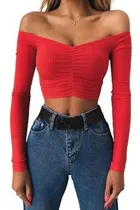 Comprar Blusa Top De Manga Larga Sin Hombros Lolita Kawaii Sexy
