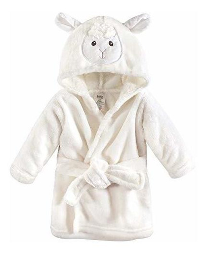 Luvable Friends Unisex Baby Plush Bathrobe, Lamb, 0-9m