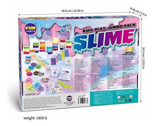 Arcilla Suave Para Slime Con Brillantina Bolitas De Espuma