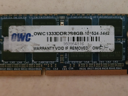 Memoria Ram Owc De Laptop 8gb Ddr3 Pc3 10600 1333mhz