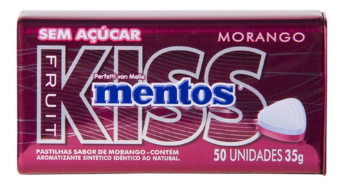 Pastillas Mentos Kiss Sabor Fresa 35g