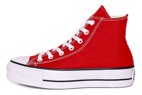 Zapatillas Converse Botas Plataforma Rojas