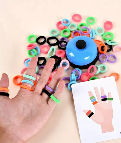 Juguete Didactico Juego Patrones De Anillos Con Elásticos
