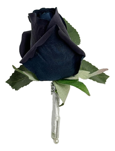 Rosa Hecho A Mano Flor Artificial  (navy Blue)