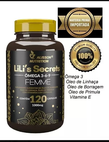 Omega Mulher 3 6 9 Femme Linhaça Borragem Primula Vitamina E