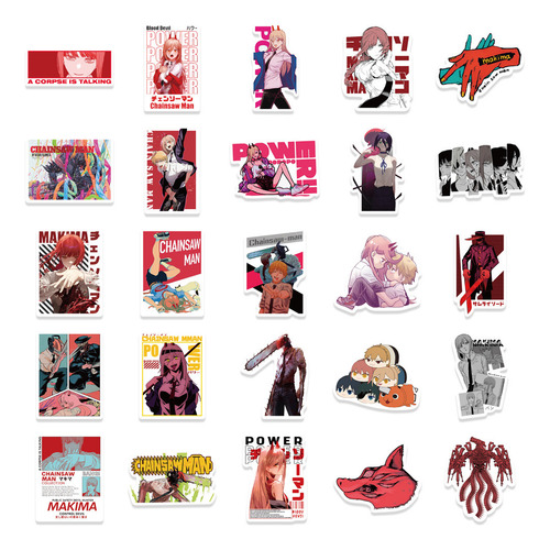 Adesivos De Motosserra Impermeáveis, Decalques De Anime