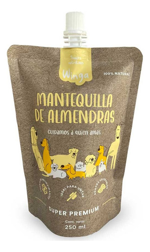 Snack Winga Mantequilla Almendra Para Perros 250ml. Np