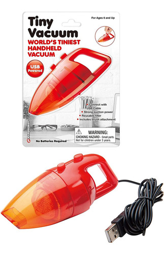 Playmaker Toys Playmaker Tiny Vacuum - Aspiradora De Mano M. Color Rojo