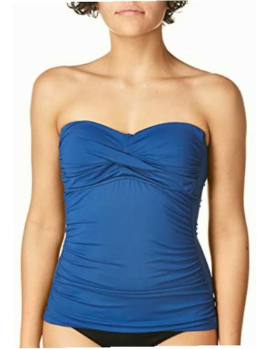 Anne Cole Tankini Twist Para Mujer, Low Tide Blue, Xs