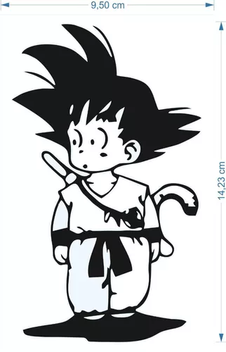 Adesivo Goku Criança Dragon Ball 10cmx15cm Geek Nerd Desenho