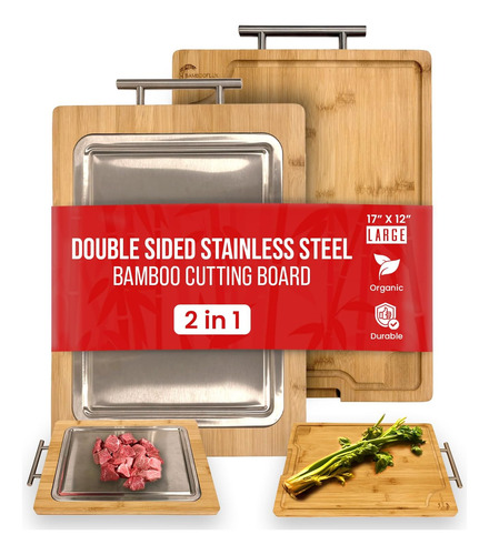 Tabla De Cortar Grande De BambĂș Con Mango, Tablas De Cortar