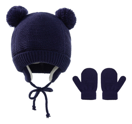 A A Conjunto Dos Guantes Y Gorro Punto Cálido For Bebé