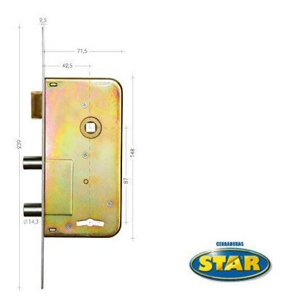 Imagen 4 de 4 de Cerradura Star 101 Hn | Abelenda Hnos
