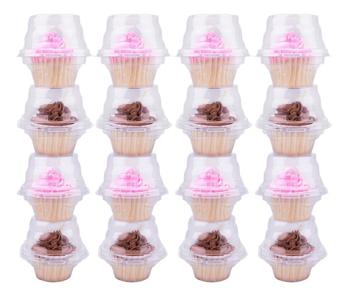 Caja Para Tartas Desechable Para Cupcakes Individuales De 50