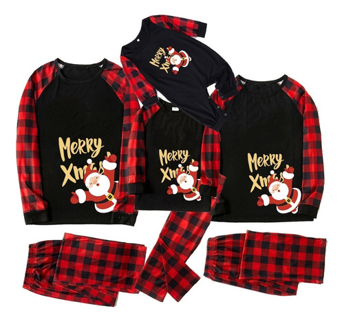 Conjunto De Pijama Navideño Familiar Para Adultos Y Niños J