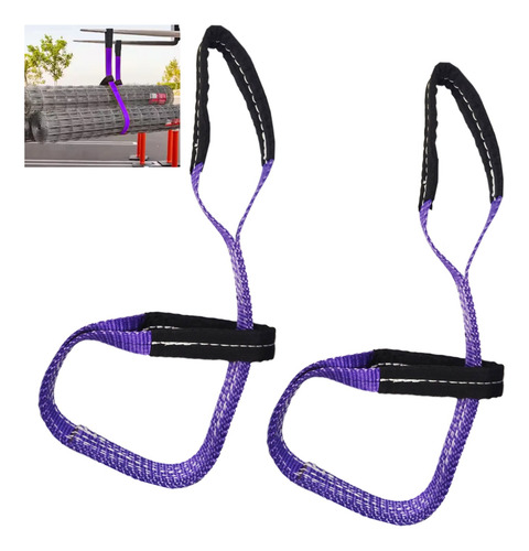 Kit 8 Cinta Elevação / Reboque 1 Tonelada 1 Metro Fita Sling