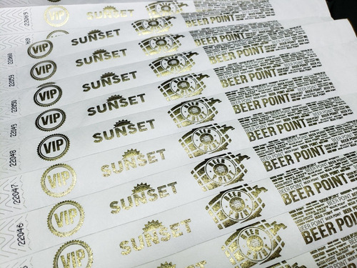 Imagen 5 de 6 de Pulseras Para Hoteles Fiestas Manillas Brazaletes Tyvek
