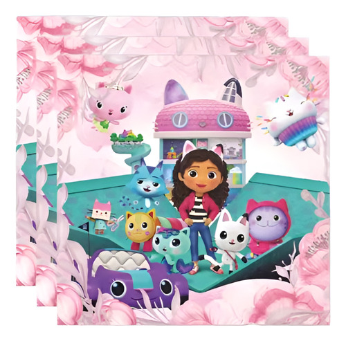 Pack Cumpleaños Gabby Para 10 Invitados (59 Pcs)