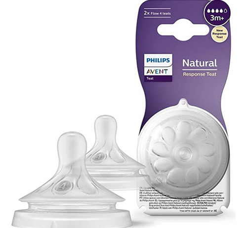 Tetinas Avent Natural Response 3+ Meses 2pz Scy964/02