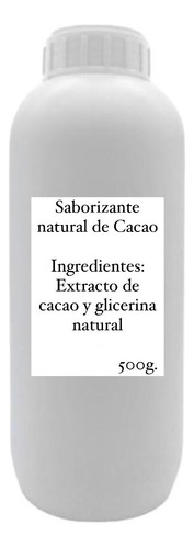 Saborizante Cacao 100% Natural Postres/bebidas 500g Liquido