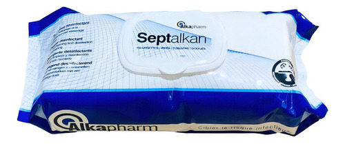 Detergente Desinfectante Septalkan Toallitas Con 100 Piezas