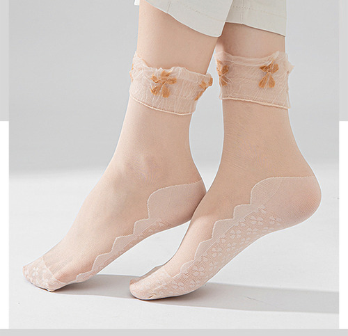 Calcetines, Medias, Portátiles, Decoración De Encaje Ultrafi