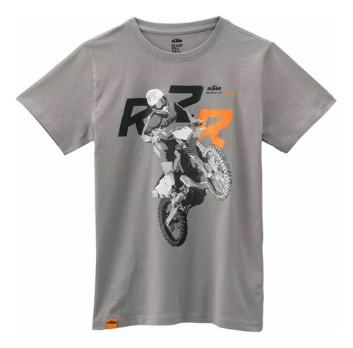 Remera Gris Riders Tee Ktm Original 3pw1866502 Varios Talles