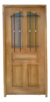 Comprar Puerta En Cedro Con Vidrios Y Rejas 80x200 Extra Porch