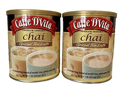 Caffe D'vita Spiced Chai Latte 16 Oz 2 Pack