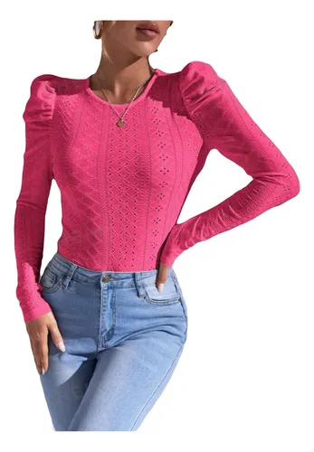 Blusa manga gigot hotsell