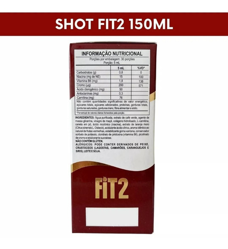 Imagem 3 de 4 de Shot Fit2 Suplemento Alimentar Natural 150ml 2 Unidades