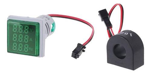 3x Quadrado Led Voltímetro Digital Luzes Tensão Medidor De
