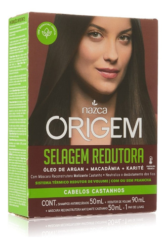Kit Origem Selagem Redutora Para Cabelos Castanhos - Nazca