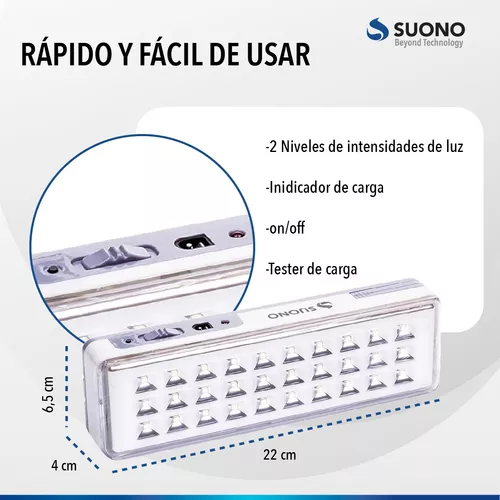 Luz De Emergencia 30 Leds Recargable Usb 220v Compacta Slim