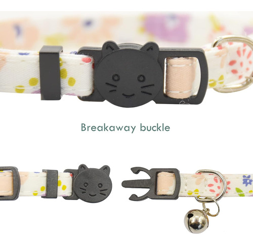 Collares Para Gatos Separables Con Campana, Juego De 3, Dura