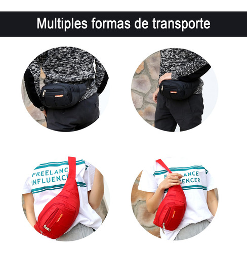 Cangurera Deportiva Multifuncional 3 Piezas Para Viaje