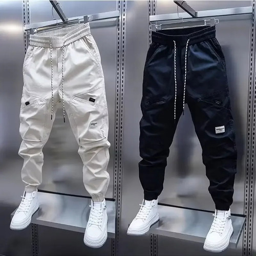 Pantalones Casuales Para Hombre Con Cintura Elástica Y Fibra