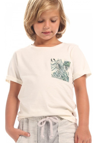 Camiseta Infantil Menino Repele Água Com Bolso  Bugbee