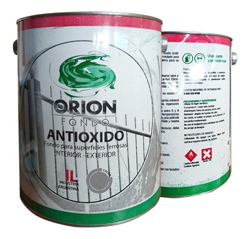 Antioxido Para Superficies Ferrosas Orion Gris 1 Litro