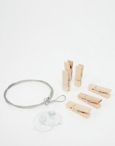 Imagen 2 de 4 de Cable Con Pinzas Madera
