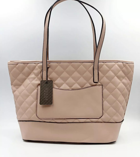 Bolsa Tote Guess Tote Quilted Color Rosa Claro