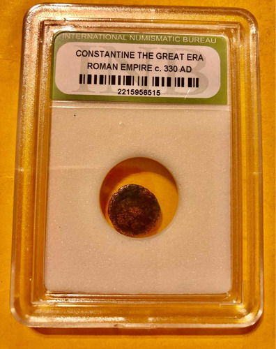 Moneda Romana Antigua Circa 330 + Pedaceria Monedas Romanas (Usado)