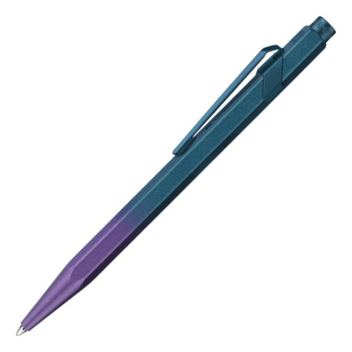 Caneta Esf Caran D'ache 849 Claim Your Style Purple Ocean Tinta Preto Exterior Violeta